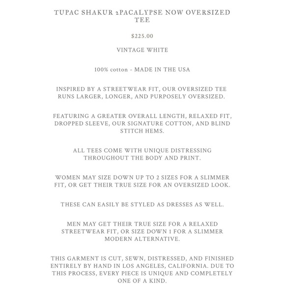 Madeworn Shirt Adult XS 2PAC Tupac Oversized Multicolor Stretch NWT - Picture 7 of 7